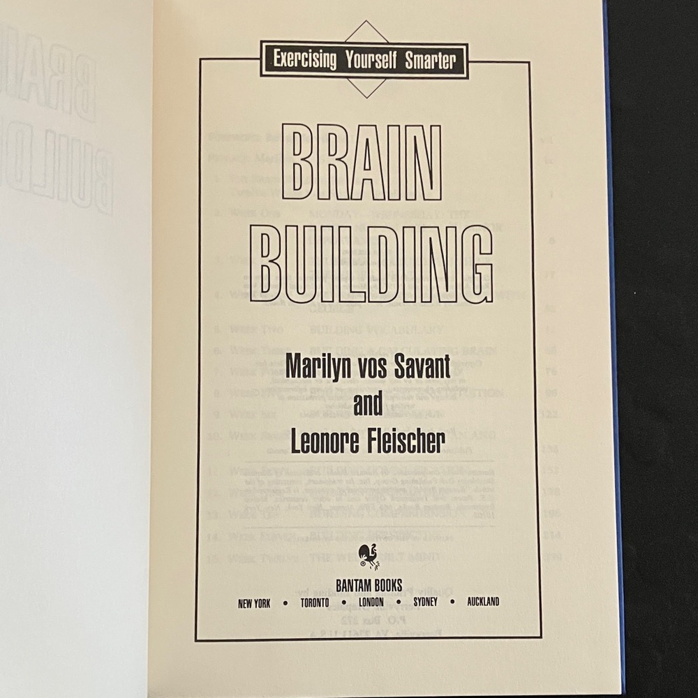 Brain Building Exercise Yourself Smarter 1990 Savant